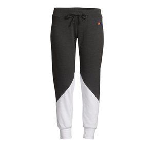Aviator Nation Glider Classic Colorblocked Grey and White Sweatpants, M